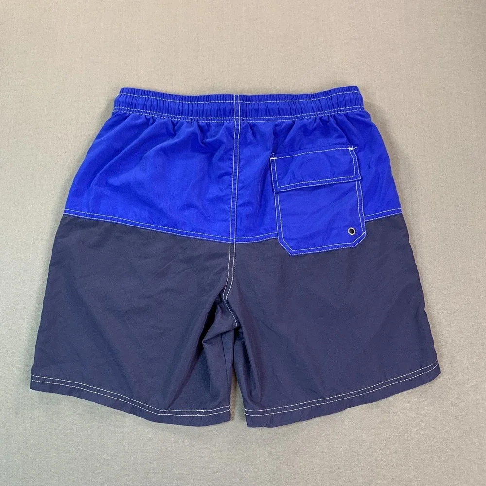 U.S. Polo Assn. Swim Trunks‎ Mens Medium Blue Colorblock Flag Mesh Lined USA